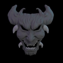demon mask helmet apparel uniform face fashion accessory disguise tribal protection carnival venetian beauty artifact raider armour games toys 3d print model - Mito3D