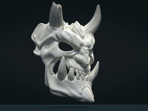 demone maschera 2 viso fantasia diavolo moda inferno satana arte 3d print model - Mito3D