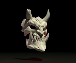 demon mask fashion devil hell creatures other inferno satad 3d print model - Mito3D