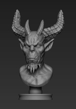 demon medivh sculpture statue art zbrush 3dprinting creature alien artistic bust anatomy fantasy decimated hp highpoly character sculptures 3d print model - Mito3D