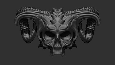 iblis kafatası 3d Yazdır karakter fantezi yaratık canavar karanlık korku şövalye cadı mezar vücut zombi korkutucu cadılar bayramı taşı hayvan iskelet ölü Sanat 3d print model - Mito3D