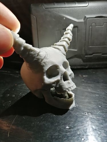 demônio crânio articulado horror escultura arte humano criatura guindaste ossos dentes diablo jogos brinquedos 3D print model - Mito3D