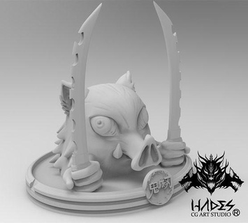 demônio assassino Inosuke hashibira anime estátua brinquedo cosplay arte poli Diversão 3d impressão legal legais jogos brinquedos 3d print model - Mito3D