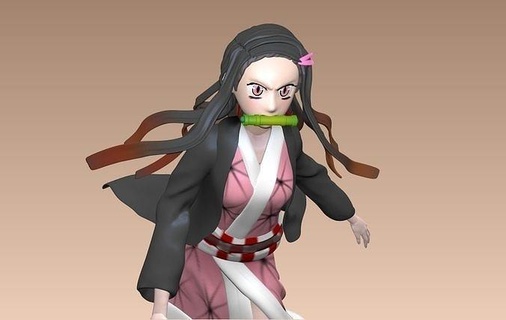 iblis avcı Nezuko anime Kimetsunoyaiba avcısı Sanat heykeller kız oni karakter Yazdır 3d print model - Mito3D