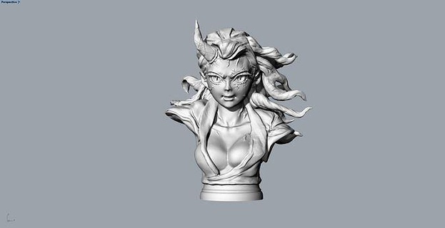 demon slayer nezuko bust sculpture animal characters game printable decorative goblin mage mesh electronic art statue ancient old antique games toys 3d print model - Mito3D