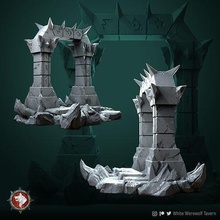 demonic portal terrain pre-supported art sculpture miniatures tabletop presupported pre supported dnd 3dminiature architecture interior toys hobby diy 3d print model - Mito3D