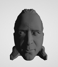 dennis caballero mideon modificación wwe personalizado cabeza esculpir 3d impresión modelo lucha figura acción juguete élite básico juegos juguetes 3d print model - Mito3D