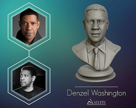 denzel washington fracasso escultura arte retrato estátua homem esculturas 3d print model - Mito3D