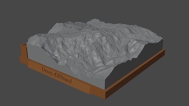 deora montagna paesaggio vulcano terreno ambiente natura fotogrammetria elevazione dem scienza 3d print model - Mito3D