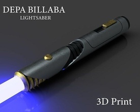 depa billaba lightsaber - clone wars 3d print star jedi laser sword weapon prop cosplay costume games toys scifi 3d print model - Mito3D