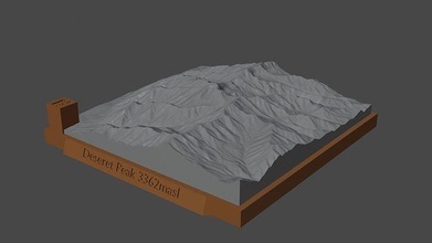 deserto picco montagna paesaggio vulcano terreno ambiente natura fotogrammetria elevazione dem scienza 3d print model - Mito3D
