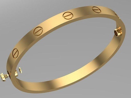 tasarım Carter vidalamak bilezik takı lüks zarif sonsuza dek çağdaş değerli karite zaman düğün mücevher bilezikler mağaza atölye 3d print model - Mito3D