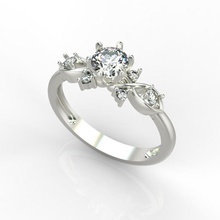 design classico anello di diamanti gioielli brillante il diamante fidanzamento moda e bellezza gemma oro gioiello lusso stampabile argento stile con in pietra anelli 3d print model - Mito3D