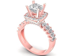 projeto luxo diamante senhora anel 3224 joalheria moda acessórios ouro feng shui casamento argolas 3d print model - Mito3D