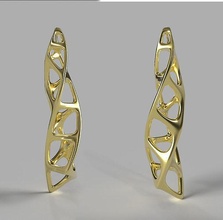 Design Anhänger Schmuck Charme minimalistisch reinigen Mode Halskette Ohrring Gold Silber Halsketten 3d print model - Mito3D