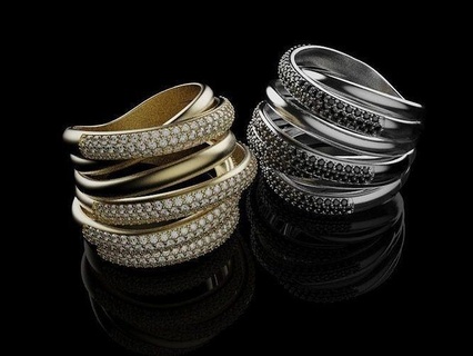 design ring jewelry 3dmodel 3dprinting rhinoceros matrix zbrush keyshot rings silver gem gold jewel cad fashion 3d print model - Mito3D