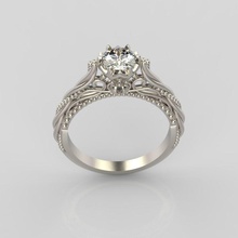 solitario boda compromiso mujer anillo diamantes 3dm stl brillante diseño diamante oro joya joyería imprimible plata roca anillos 3d print model - Mito3D