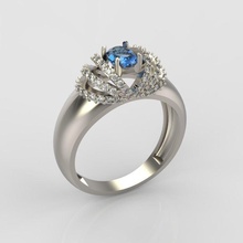 o design do anel jóia de diamantes jóias brilhantes diamante engajamento gem ouro printable prata noivado pedra gema casamento anéis 3d print model - Mito3D