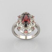 anel do projeto gemas 4 jóias brilhantes o design de diamante engajamento gem ouro jóia printable prata noivado pedra gema casamento anéis 3d print model - Mito3D