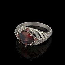 women design ring gems 9 3dm stl vintage diamond engagement gem gold jewel jewelry jewellery printable silver stone wedding rings 3d print model - Mito3D