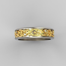 o design do anel de ornamento jóias brilhantes diamante engajamento gem ouro jóia printable prata noivado pedra gema casamento anéis 3d print model - Mito3D