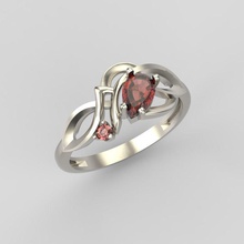 diseño de anillo rubíes la joyería brillante diamante el compromiso gem oro joya plata diamantes joyas del piedra gema boda los anillos 3d print model - Mito3D
