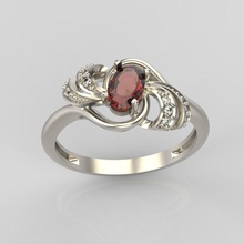 design anello con rubino e diamanti gioielli brillante il di diamante fidanzamento gemma oro gioiello argento in pietra nozze matrimonio anelli 3d print model - Mito3D