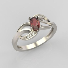 tasarım yüzük yakut elmas takı parlak nişan gem altın mücevher Gümüş yüzüğü taş düğün 3d print model - Mito3D