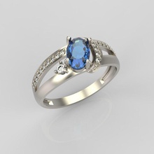 design anello di zaffiro e diamanti gioielli brillante il diamante fidanzamento gemma oro gioiello stampabile argento con in pietra nozze matrimonio anelli 3d print model - Mito3D