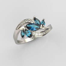 design ring sapphires diamonds jewelry brilliant diamond engagement gem gold jewel jewellery printable silver stone wedding rings 3d print model - Mito3D