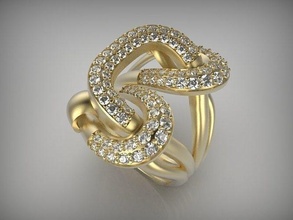 Design Ring Gold Mode Juwel Schmuck Stein Silber Hochzeit Verlobung brillant Schönheit Luxus Kleidung Diamant Ringe drucken 3dprint gescannt 3d print model - Mito3D