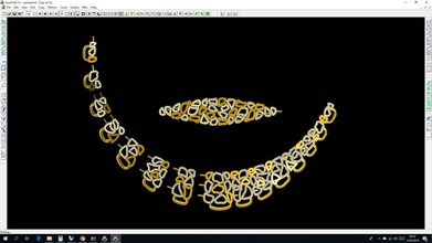 set design gioielli oro l'illustrazione il preziosi modello stampabile ciondoli 3d print model - Mito3D