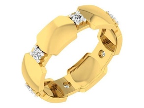 designer band ring r3 jewelry luxury gold fashion printable diamond jewel jewellery 3d bandring rings model print wealth gem shining mould 3d print model - Mito3D