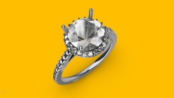 diseñador compromiso anillo stl verificado joyería joya imprimible diamante Moda prototipos 3d canalla elegante diseño moda encanto sello declaración ligero texto Boda anillos 3d print model - Mito3D