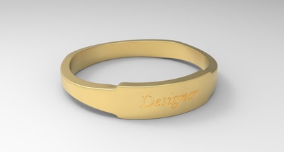 designer female ring gold fashion shining design jewelry printable elegant silver wedding finger engraved rings 3d print model - Mito3D