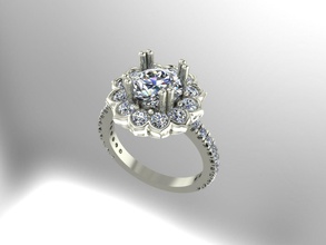 diseñador anillo 1 alta joyería joyas lujo moda zafiro azul solitario compromiso mujeres mujer joya anillos 3d print model - Mito3D
