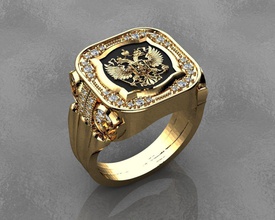 el diseñador de los anillos hombres la joyería anillo diamante platino boda brillante 3d print model - Mito3D