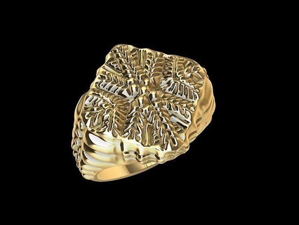 Designer Signet Ring Schmuck druckbar Diamant Mode Prototyp entwickeln 3d cad stilvoll Design Gold Ringe 3d print model - Mito3D