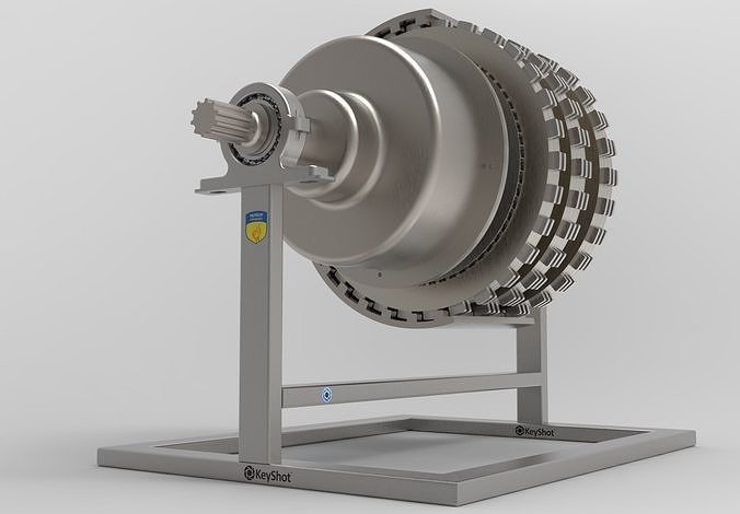 projetando metal fiação roda equipamento tecnologia industrial maquinaria ciência engenharia 3D print model - Mito3D