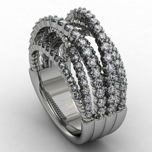 Verlangen Ring Grisogono Stil Schmuck druckbar Gold Diamant brillant Mode Schönheit Juwel Luxus Hochzeit Ringe 3d print model - Mito3D