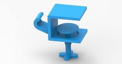 desk hook furniture plastic interior design close house 3d print model - Mito3D