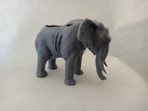 schreibtisch aufgeräumt elefant tier büro schreibwaren stifte bleistifte zuhause haus dekor 3d print model - Mito3D