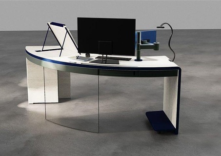 Desktop Designer fokussiert 3d Modellieren Skizzierung Tabelle Innere Design Büro Haus 3d print model - Mito3D