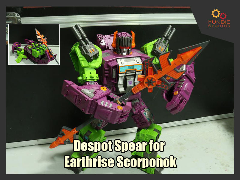 despot spear transformers earthrise scorponok games toys 3D print model - Mito3D