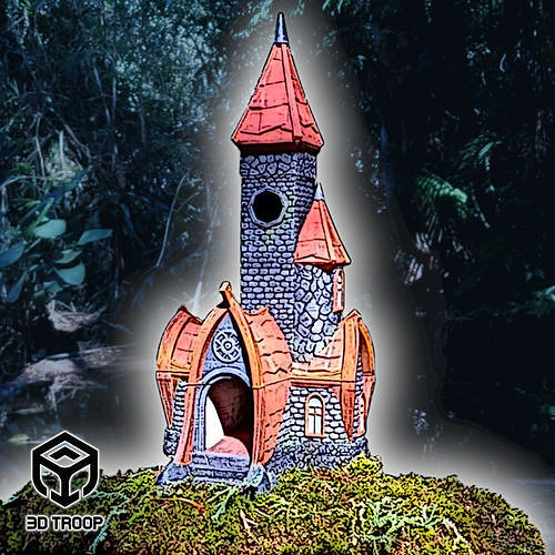 destiny church - dice tower rpg game fantasy medieval building art ded role playing dungeon dragons games toys board 3D print model - Mito3D