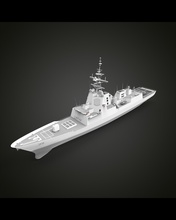 zerstörer schiff 3d gedruckt hobart klasse geometrisch gestalten boot fregatte korvette meer wasserfahrzeug marine nautisch kreuzfahrt hobby diy 3d print model - Mito3D