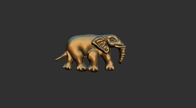 détail de l'éléphant bijoux animal la nature goldelephant safari d'autres 3d print model - Mito3D