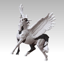 detaylı kral pegasus uçan kanatlı at büyü karikatür fantezi şövalye hayvan kanatlar mustang yazdırılabilir mücevher takı kolye oyunlar krallık yunan mitoloji pegasos olympus poseidon sanat heykeller 3d print model - Mito3D