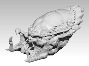 detaylı canavar baş yırtıcı film mücevher takı avcı hayvan kızgın çirkin katı gerçekçi kolye yazdırılabilir cnc gümüş hayret arnold avcılık sanat heykeller 3d print model - Mito3D