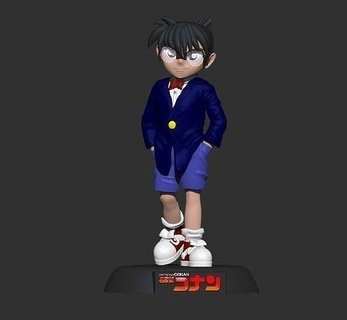 dedektif Conan 3d model hayran Sanat conan3dprint conan3dmodel karakter dedektifler yerde şiniçi heykeller 3d print model - Mito3D